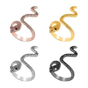 リング 指輪 スネーク 蛇 へび スネークリング ブラック シルバー ゴールド 爬虫類 風水 開運 アンティーク調 サイズ調整可 フリーサイズ