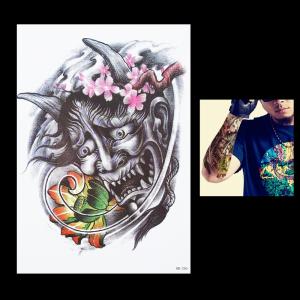 般若 刺青 防水 タトゥーシール カラー TATOO 鬼 蓮 桜 ボディーシール超リアル タトゥーシール ボディーアート タトゥー TATOO オマケ付