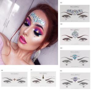 アイメイク アイステッカー タイプ-C フェスメイク フェスティバル きらきら クリスタル ボディアート フェイス コスプレ フェイスシール