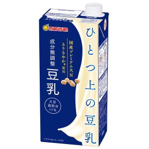 マルサンアイ ひとつ上の豆乳 成分無調整豆乳 1000ml 3ケース(18本)｜churros1988