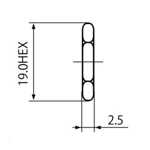 六角ナット モービル基台L型コネクター用 16mmの詳細画像2