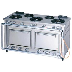 業務用/新品】【マルゼン】ガスレンジ 5口 コンベクションオーブン RGR