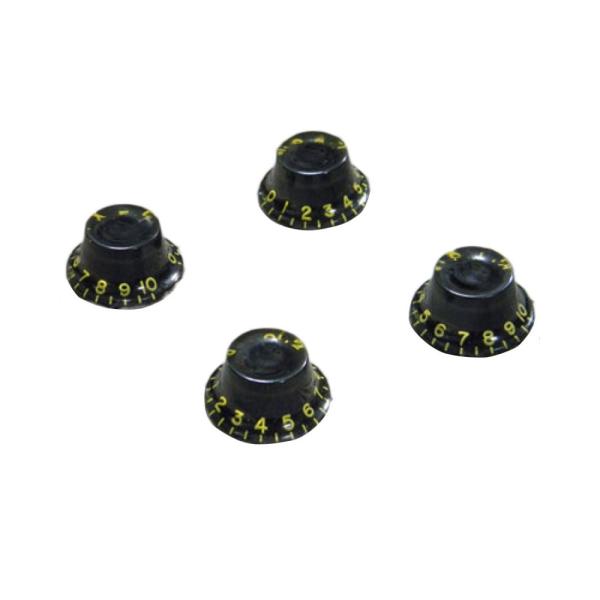 モントルー ギターパーツ レスポール ギターノブ Top Hat knob set Black ve...