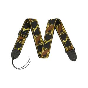 フェンダー Fender 2" Monogrammed Strap Black/Yellow/Brown ギターストラップ｜chuya-online チューヤオンライン