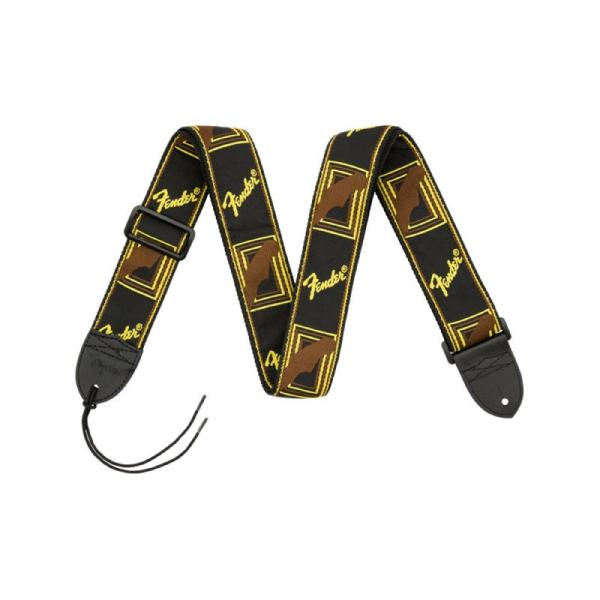 フェンダー Fender 2&quot; Monogrammed Strap Black/Yellow/Bro...