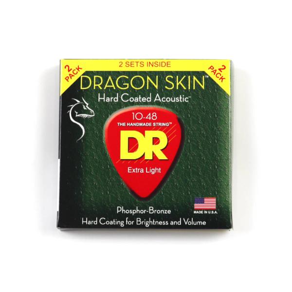 DR DRAGON SKIN DSA-2/10 LITE 2PACK アコースティックギター弦 2セ...