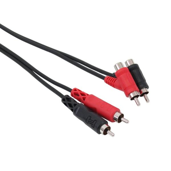 オーディオケーブル 2M RCA Hosa CRA-202PB 2m RCAオスx2-ピギーバック型...