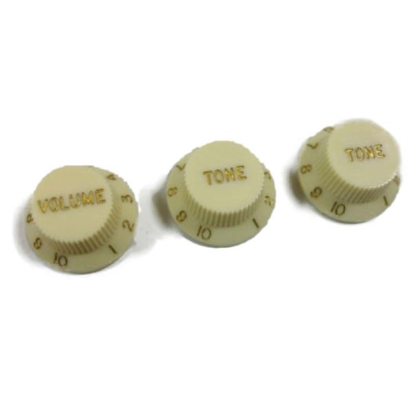 Montreux Strat 1V2T knob set Worn Yellow No.8573 ギ...