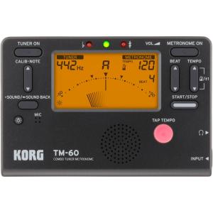 コルグ チューナー メトロノーム KORG TM-60-BK 吹奏楽 管楽器 弦楽器 オーケストラ チューナー 吹奏楽 練習 メトロノーム一体型｜chuya-online チューヤオンライン