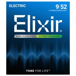 ELIXIR 19007 Optiweb 7-String Super Light 09-52 7弦 エレキギター弦
