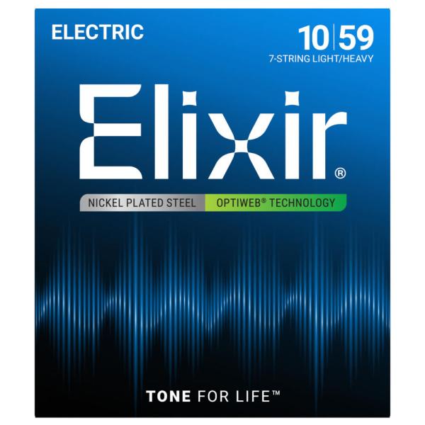 エリクサー ELIXIR 19074 Optiweb 7-String Light/Heavy 10...