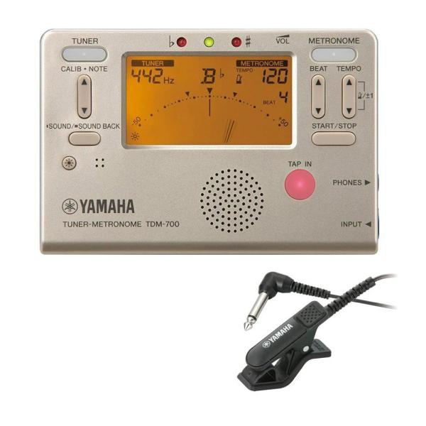 ヤマハ YAMAHA TDM-700GM チューナーメトロノーム マイク付 ゴールド 電子 吹奏楽 ...