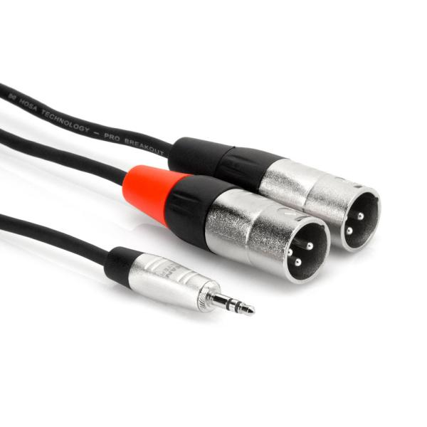 Hosa HMX-006Y 1.8m ステレオミニオス-XLRキャノンオスx2 オーディオケーブル