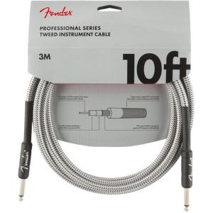 フェンダー Fender Professional Series Instrument Cable SS 10' White Tweed ギターケーブル ギターシールド｜chuya-online チューヤオンライン