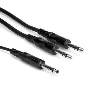 Hosa CYS-105 1.5m ステレオフォンオス-ステレオフォンオスx2 オーディオケーブル