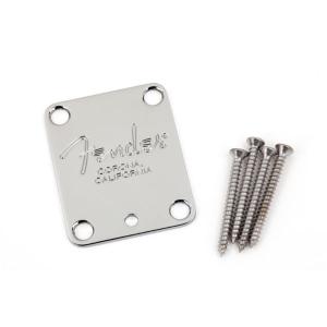 フェンダー Fender 4-Bolt American Series Guitar Neck Plate with Fender Corona Stamp ギター用 ネックプレート｜chuya-online チューヤオンライン