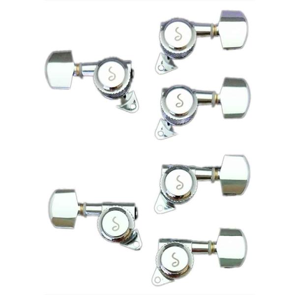 シャーラー ギターペグ M6 135 Locking CH Small Button 4L2R ギタ...