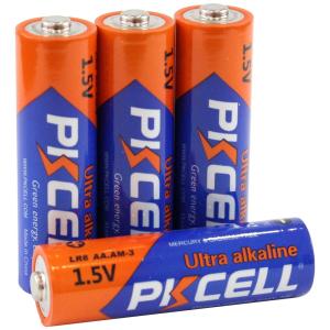 PKCELL BATTERY LR6-4B 1.5V AA 単3アルカリ電池 4本パック｜chuya-online