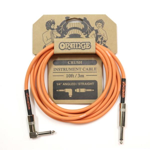 ORANGE CRUSH Instrument Cable 10ft 3m 1/4&quot; Angled ...