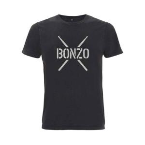 Promuco Percussion POSJBTS3L Lサイズ ジョン・ボーナム 半袖 Tシャツ John Bonham T-Shirt BONZO STENCIL Black｜chuya-online