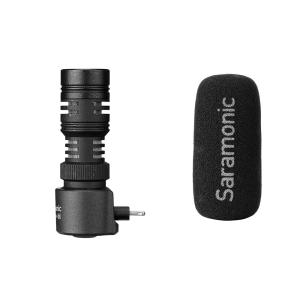 スマホ用マイク Saramonic SmartMic+ Di Lightning端子入力 コンパクトマイク コンデンサーマイク 配信用マイク スマホ iPhone用マイク｜chuya-online