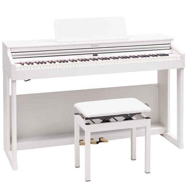 ローランド 電子ピアノ Roland RP701-WH ホワイト 高低自在椅子付き 【組立設置無料サ...