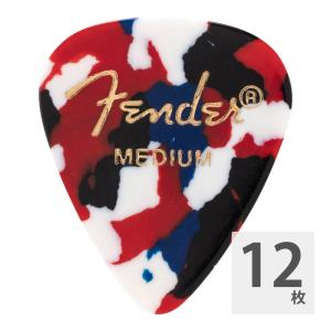 フェンダー ギターピック 12枚 セット ミディアム 351 Shape Confetti Medium Fender｜chuya-online