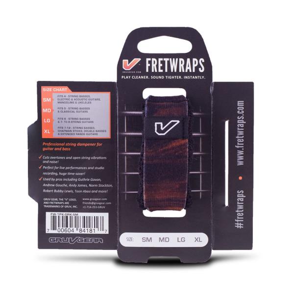 Gruv Gear FW-1PK-MED-LG FretWraps Wood Walnut Prin...