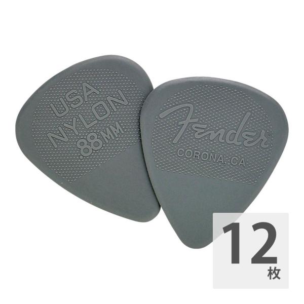 フェンダー ギターピック 12枚 セット 0.88mm Nylon Picks Dark Gray ...