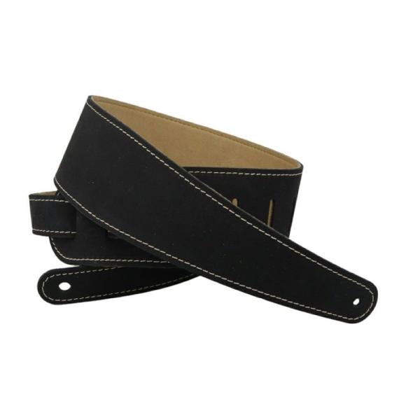 LM Products LS-2804N Black Nubuck Leather ギターストラップ...