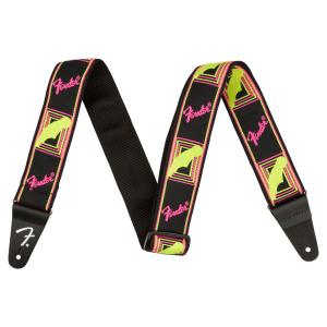 フェンダー Fender Neon Monogrammed Strap Yellow/Pink ギターストラップ