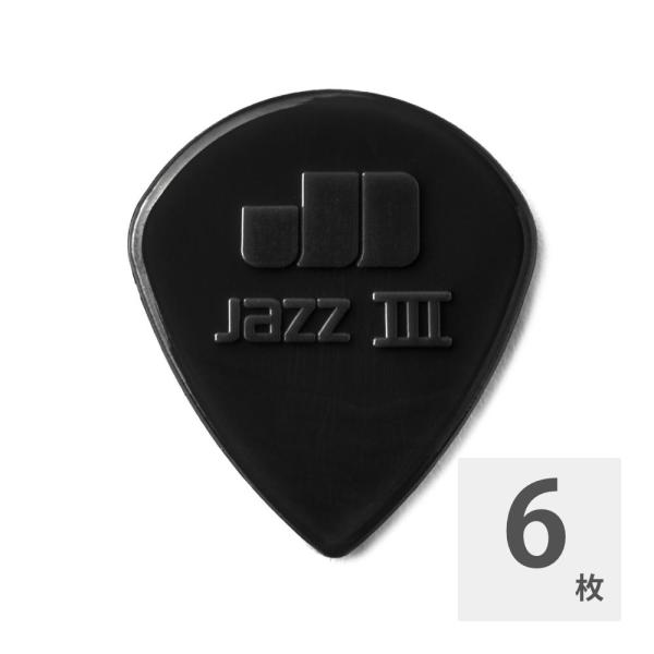 ギターピック 6枚 セット ジムダンロップ 1.38mm Nylon Jazz III Stiffo...