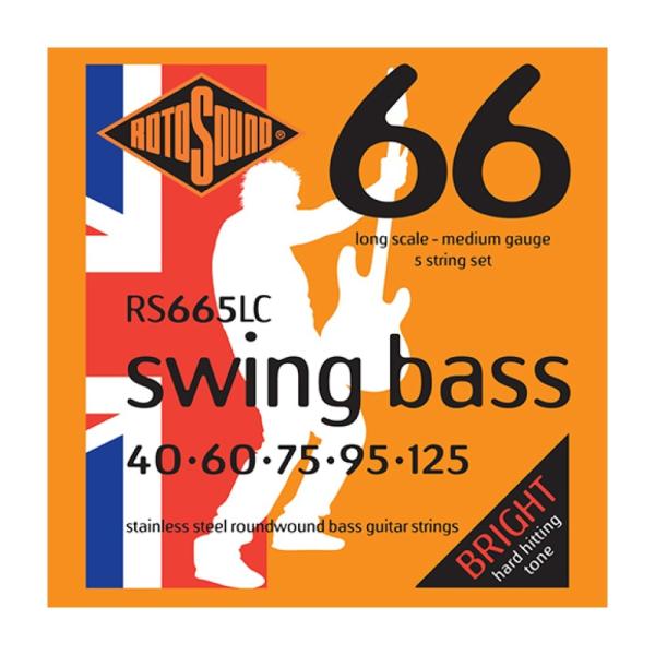 ロトサウンド 5弦ベース弦 1セット RS665LC Swing Bass 66 Medium 5-...