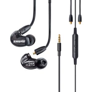 SHURE SE215DYBK+UNI-A AONIC 215 高遮音性イヤホン ブラック ユニバーサルケーブル｜chuya-online