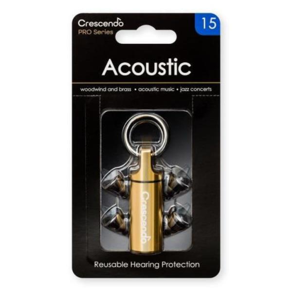 Crescendo Pro Acoustic 15 イヤープロテクター 耳栓 管楽器/アコースティッ...