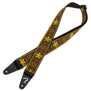 フェンダー Fender Pasadena Woven Strap Yellow Wallflower 2" ギターストラップ｜chuya-online