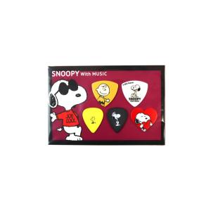 ギターピック 5枚セット スヌーピーグッズ Teeda SNOOPY with MUSIC SNPLMPICKSET｜chuya-online