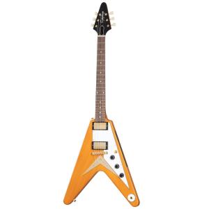 Epiphone エピフォン 1958 Korina Flying V White Pickguard Aged Natural エレキギター｜chuya-online