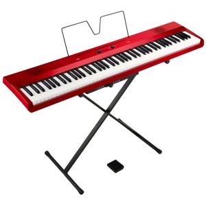 コルグ 電子ピアノ KORG L1SP MRED Liano メタリックレッド 88鍵盤 キーボードスタンド付き キーボード｜chuya-online