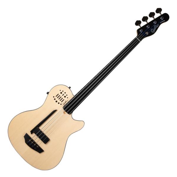 Godin ゴダン A4 Ultra Natural Fretless A/E エレクトリック セミ...