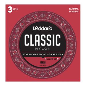 D'Addario ダダリオ EJ27N-3D Silver Wound/Clear Nylon - Student - Normal クラシックギター弦｜chuya-online