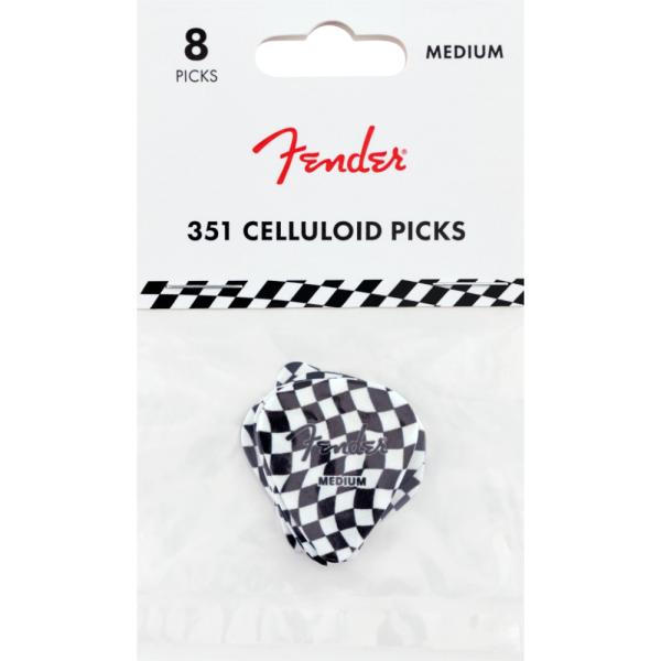 Fender フェンダー 351 Celluloid Picks Checkerboard ギターピ...