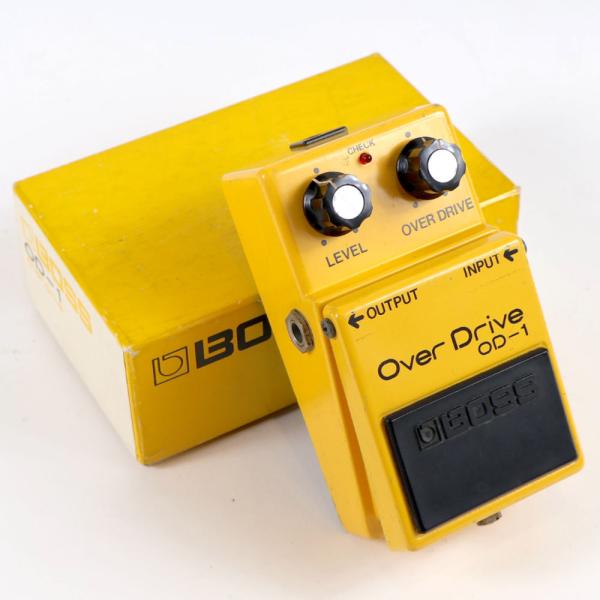 中古 オーバードライブ エフェクター BOSS OD-1 Over Drive Silver Scr...