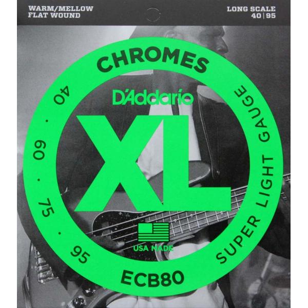 ダダリオ D&apos;Addario ECB80/フラットワウンド エレキベース弦