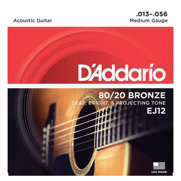 ダダリオ D&apos;Addario EJ12 Bronze Medium アコースティックギター弦