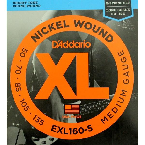 ダダリオ D'Addario EXL160-5 Long Scale 5-strings 5弦用ベー...