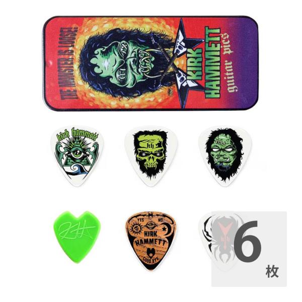 ギターピック 6枚 セット ジムダンロップ 0.88mm Kirk Hammett Signatur...