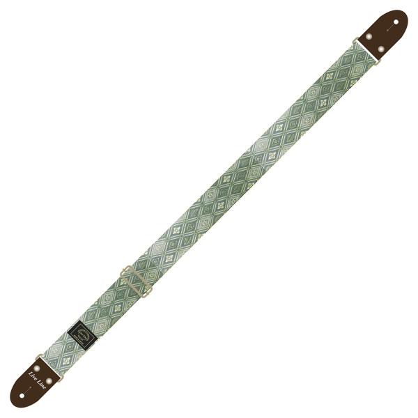 ライブライン ギターストラップ LST28P300 ぽえむ 緑 グリーン 和柄 LIVE LINE
