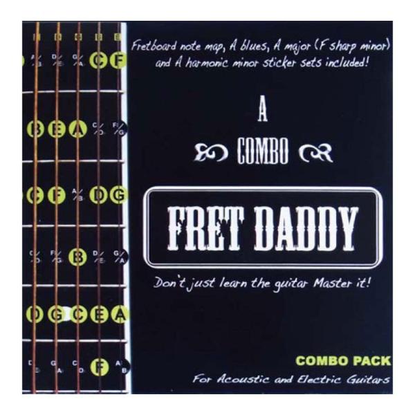 Fret Daddy スケール教則シール コンボパック エレキ/アコースティックギター用