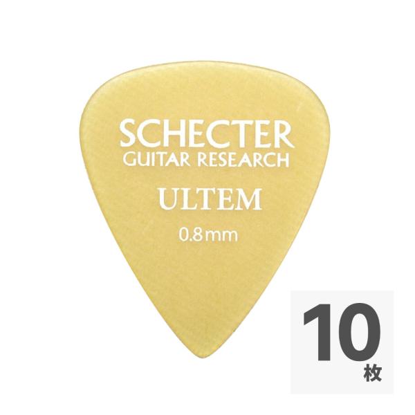 SCHECTER SPT-08-UL ティアドロップ型 0.8mm ウルテムピック×10枚